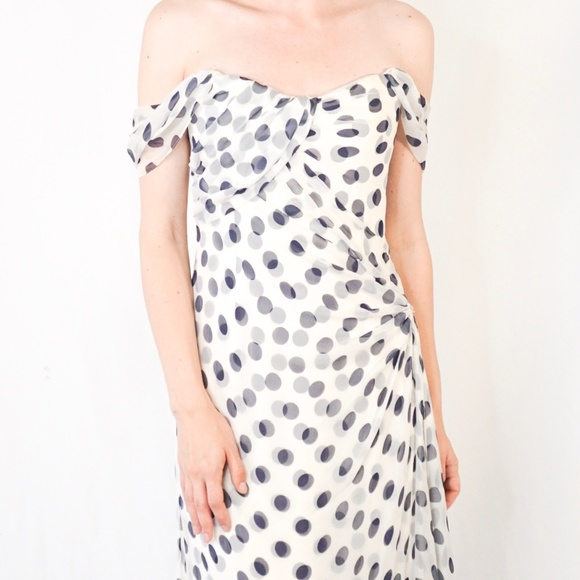 CAROLINA HERRERA Couture PolkaDot Strapless Dress - Picture 6 of 8
